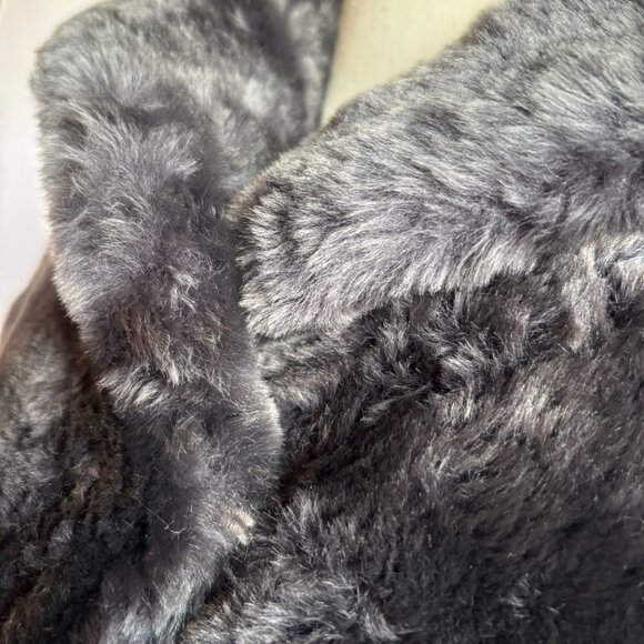 1950s Gray Mouton Sheepskin Fur Jacket Coat - Picture 10 of 14